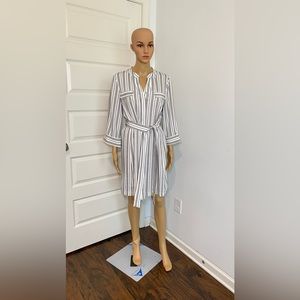 Tommy Hilfiger Womens White and Black Dress with Belt - Size 10 - Gently Used